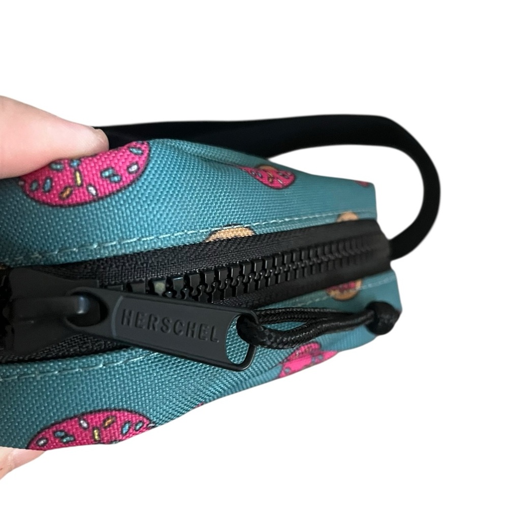 Herschel Simpson’s Teal Crossbody Bag with Pink Donut Print - Picture 4 of 5